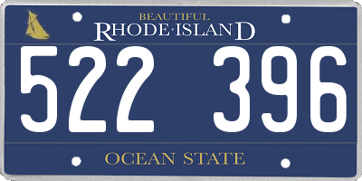 RI license plate 522396