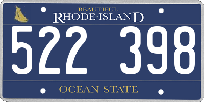 RI license plate 522398