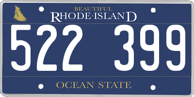 RI license plate 522399