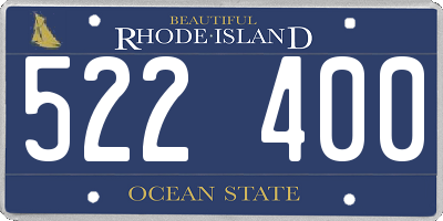 RI license plate 522400