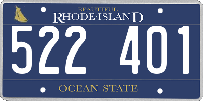 RI license plate 522401