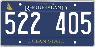 RI license plate 522405