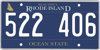 RI license plate 522406