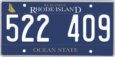 RI license plate 522409