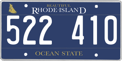 RI license plate 522410
