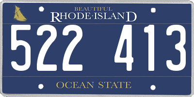 RI license plate 522413