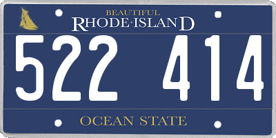 RI license plate 522414