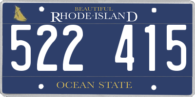 RI license plate 522415