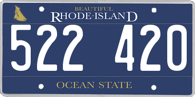 RI license plate 522420