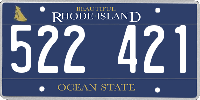 RI license plate 522421