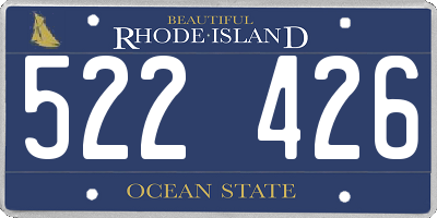 RI license plate 522426