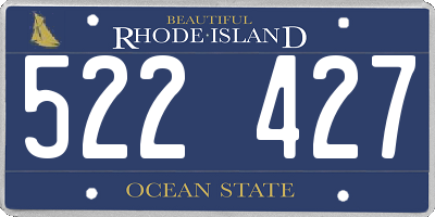 RI license plate 522427