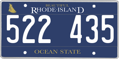 RI license plate 522435