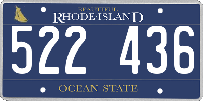 RI license plate 522436