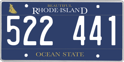 RI license plate 522441