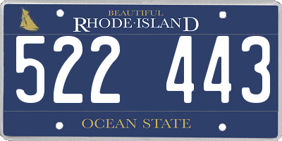 RI license plate 522443