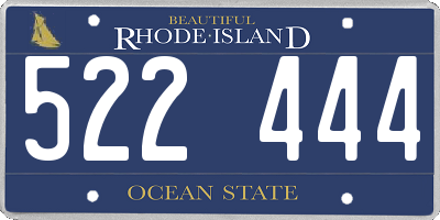 RI license plate 522444