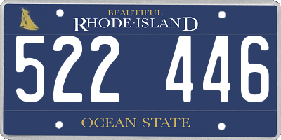 RI license plate 522446