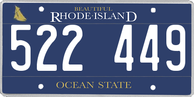 RI license plate 522449