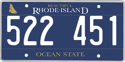 RI license plate 522451