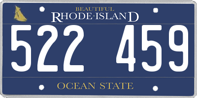 RI license plate 522459