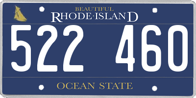 RI license plate 522460