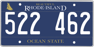 RI license plate 522462