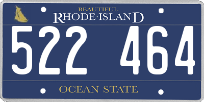 RI license plate 522464