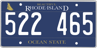 RI license plate 522465