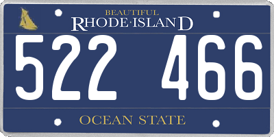 RI license plate 522466