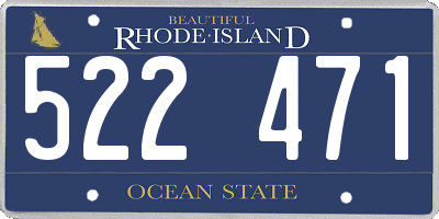 RI license plate 522471