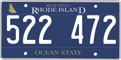 RI license plate 522472