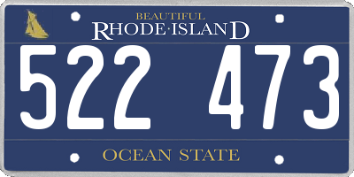 RI license plate 522473