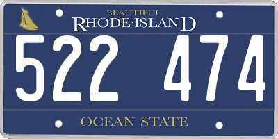 RI license plate 522474