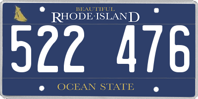 RI license plate 522476