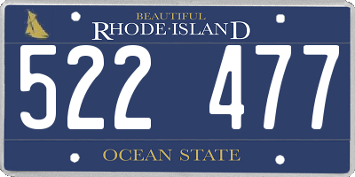 RI license plate 522477