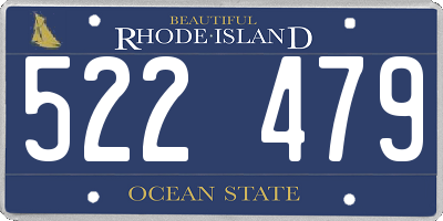 RI license plate 522479