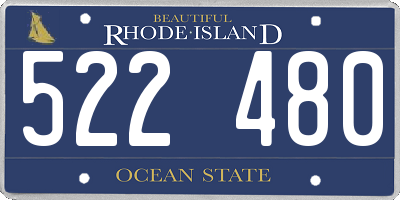 RI license plate 522480
