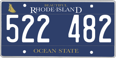 RI license plate 522482