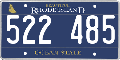 RI license plate 522485