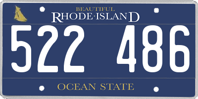 RI license plate 522486