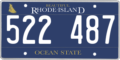 RI license plate 522487