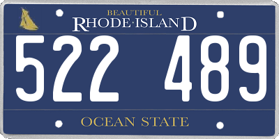 RI license plate 522489