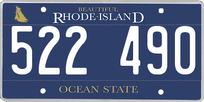 RI license plate 522490