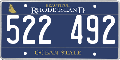 RI license plate 522492