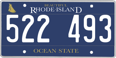 RI license plate 522493