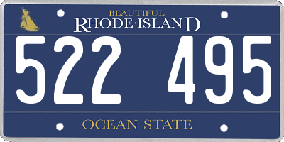RI license plate 522495