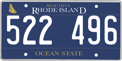 RI license plate 522496