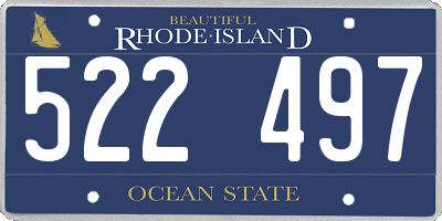 RI license plate 522497