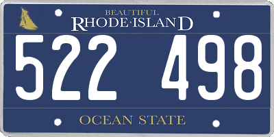 RI license plate 522498